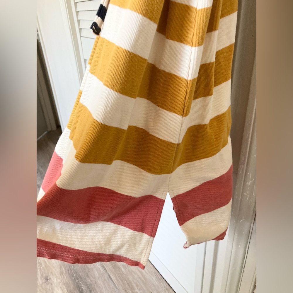 Anthropologie Saturday Sunday Striped Long Sleeve Midi Riley Dress Ribbed Size S - Picture 7 of 11